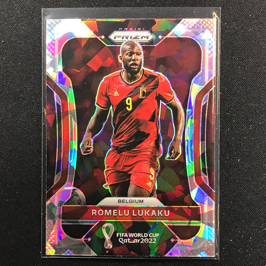 2022 Prizm Fifa World Cup Qatar Romelu Lukaku Cracked Ice No 20