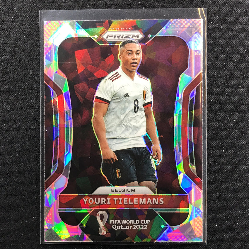 2022 Prizm FIFA World Cup Qatar YOURI TIELEMANS Cracked Ice #24