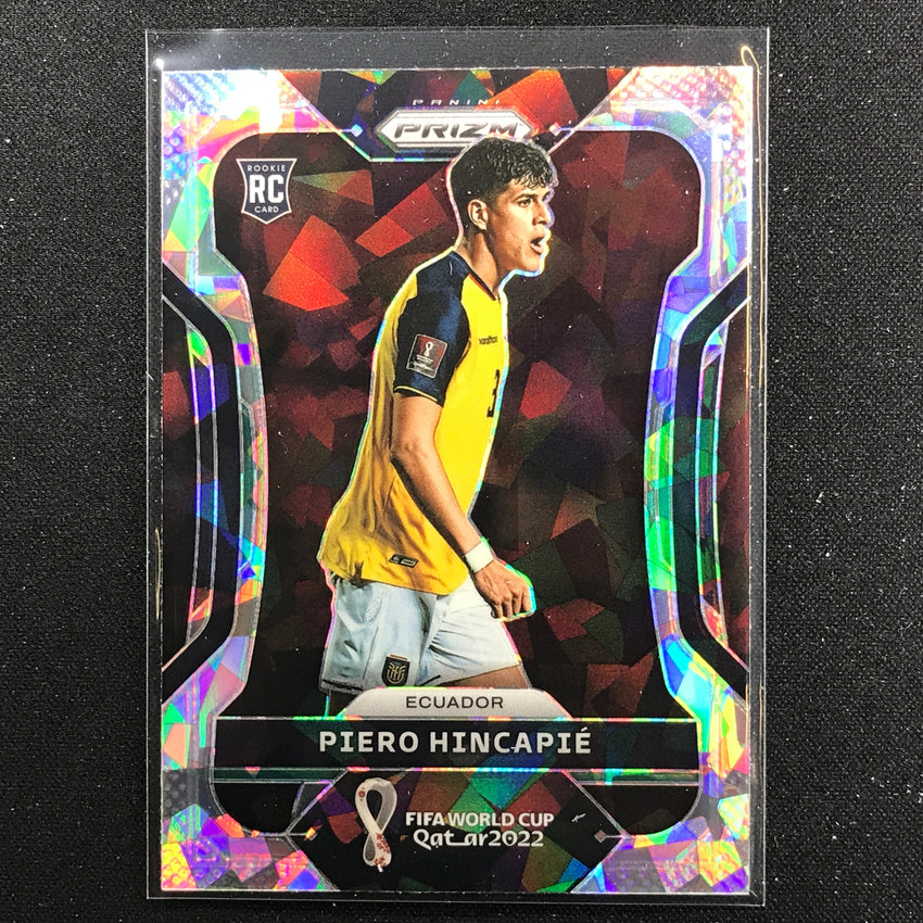2022 Prizm FIFA World Cup Qatar PIERO HINCAPIE Rookie Cracked Ice #83