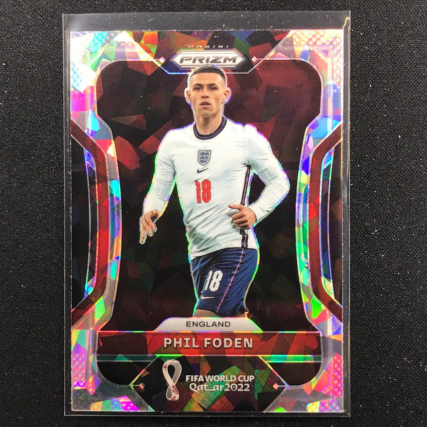 2022 Prizm Fifa World Cup Qatar Phil Foden Cracked Ice No 93