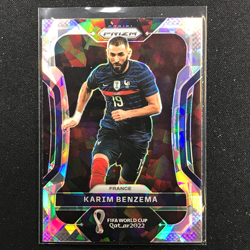2022 Prizm FIFA World Cup Qatar KARIM BENZEMA Cracked Ice #99