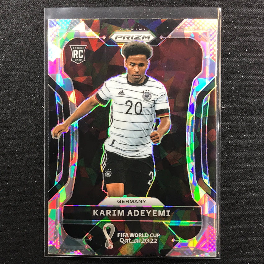 2022 Prizm FIFA World Cup Qatar KARIM ADEYEMI Rookie Cracked Ice #111