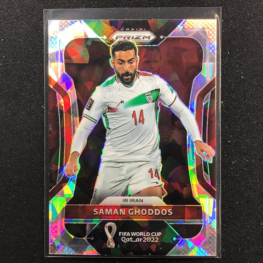 2022 Prizm FIFA World Cup Qatar SAMAN GHODDOS Cracked Ice #124