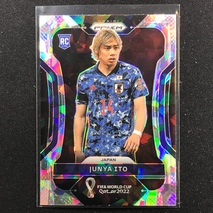 2022 Prizm FIFA World Cup Qatar JUNYA ITO Rookie Cracked Ice #127