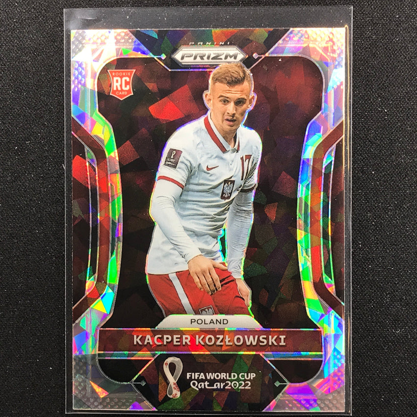 2022 Prizm FIFA World Cup Qatar KACPER KOZLOWSKI Rookie Cracked Ice #167