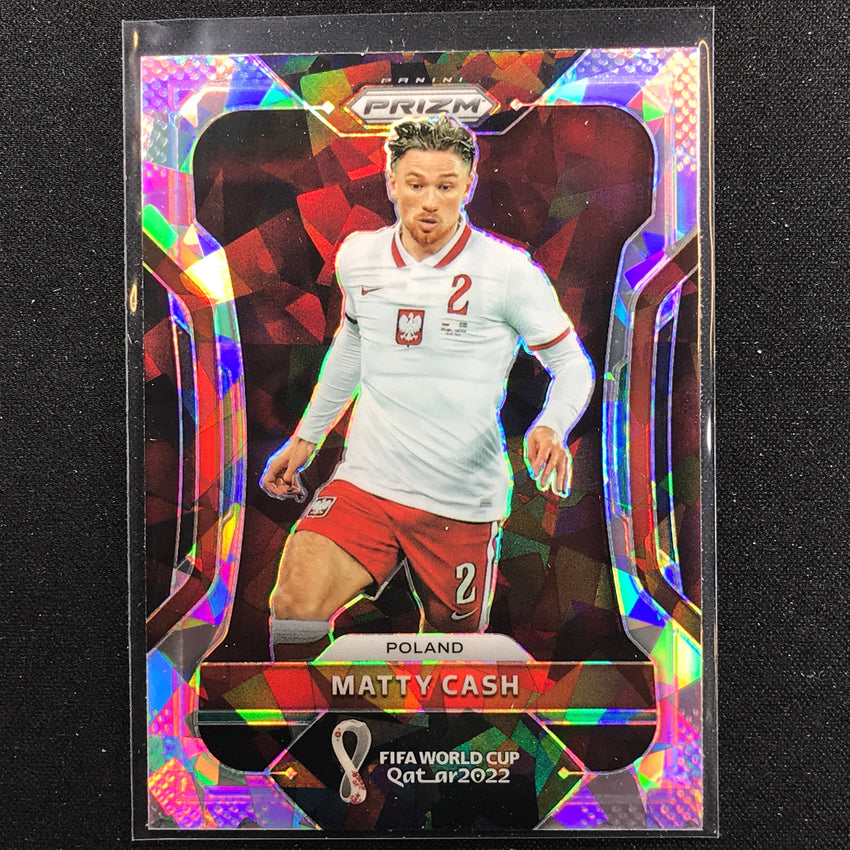 2022 Prizm Fifa World Cup Qatar Matty Cash Cracked Ice No 168