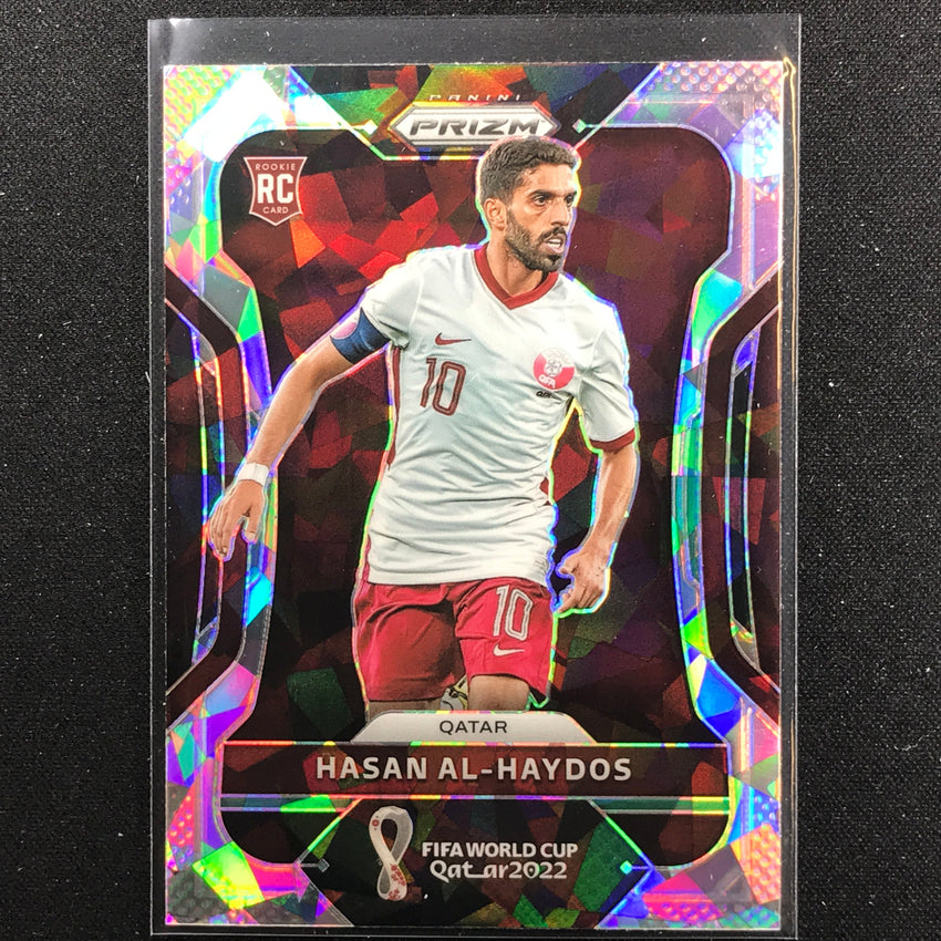 2022 Prizm FIFA World Cup Qatar HASAN AL-HAYDOS Rookie Cracked Ice #188