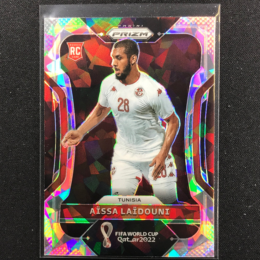 2022 Prizm FIFA World Cup Qatar AISSA LAIDOUNI Rookie Cracked Ice #191