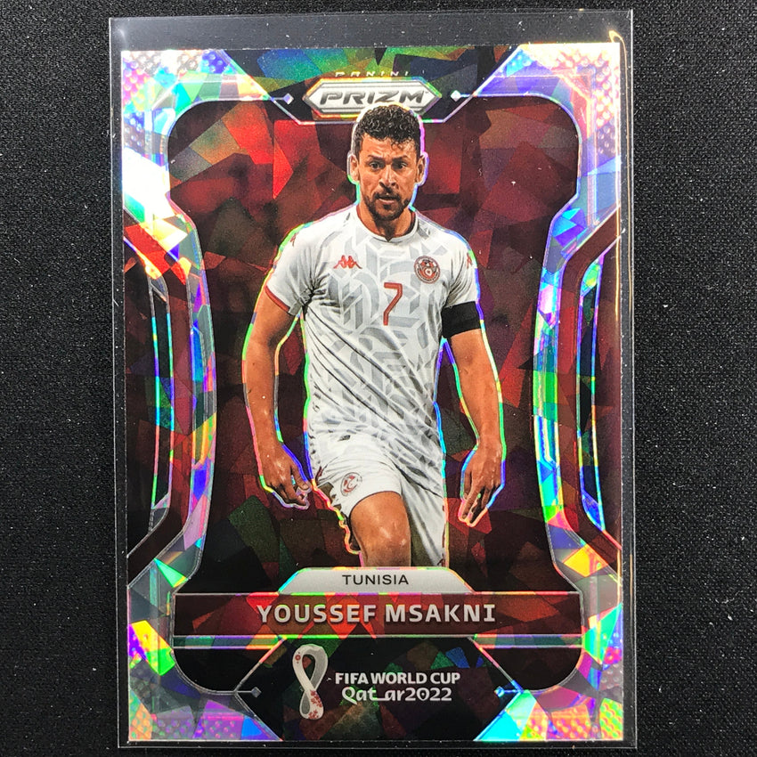 2022 Prizm FIFA World Cup Qatar YOUSSEF MSAKNI Cracked Ice #198