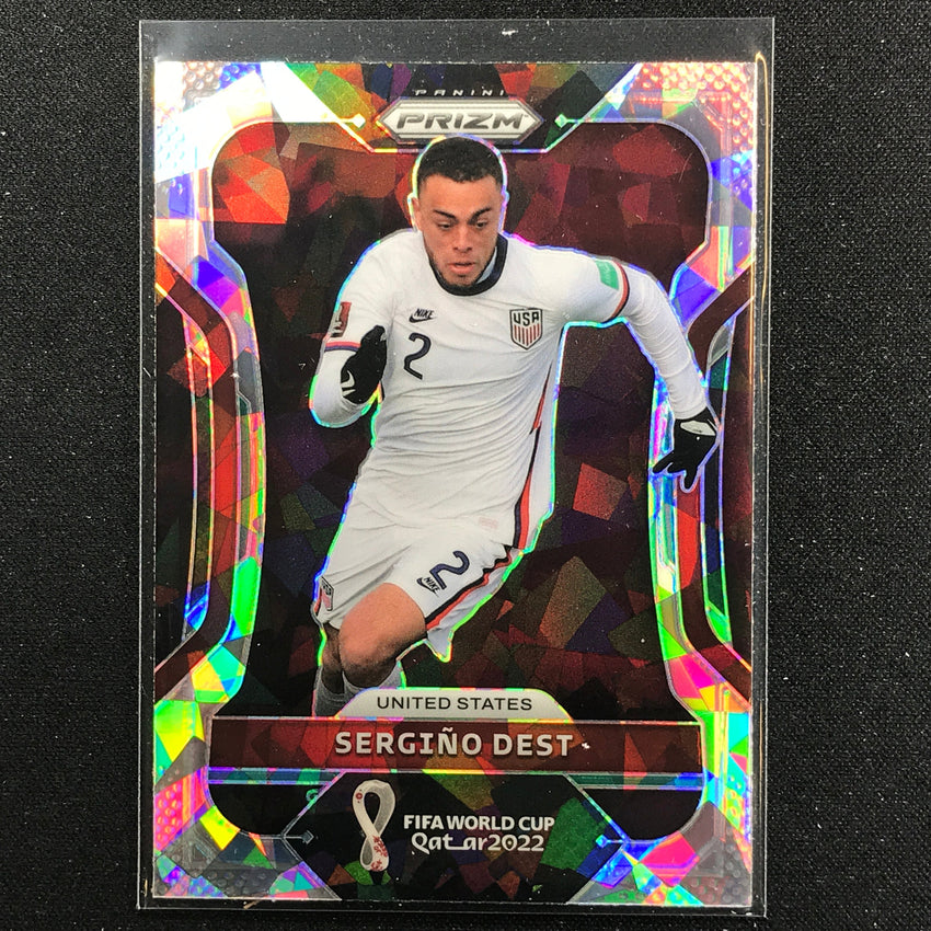 2022 Prizm Fifa World Cup Qatar Sergino Dest Cracked Ice No 206