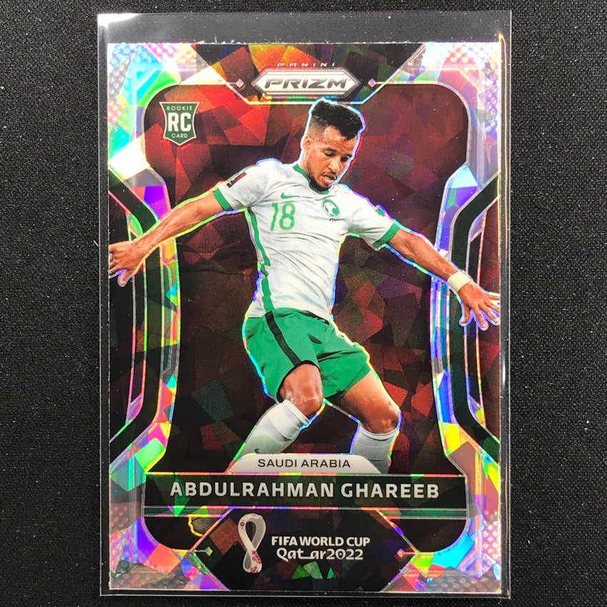 2022 Prizm FIFA World Cup Qatar ABDULRAHMAN GHAREEB Rookie Cracked Ice #212