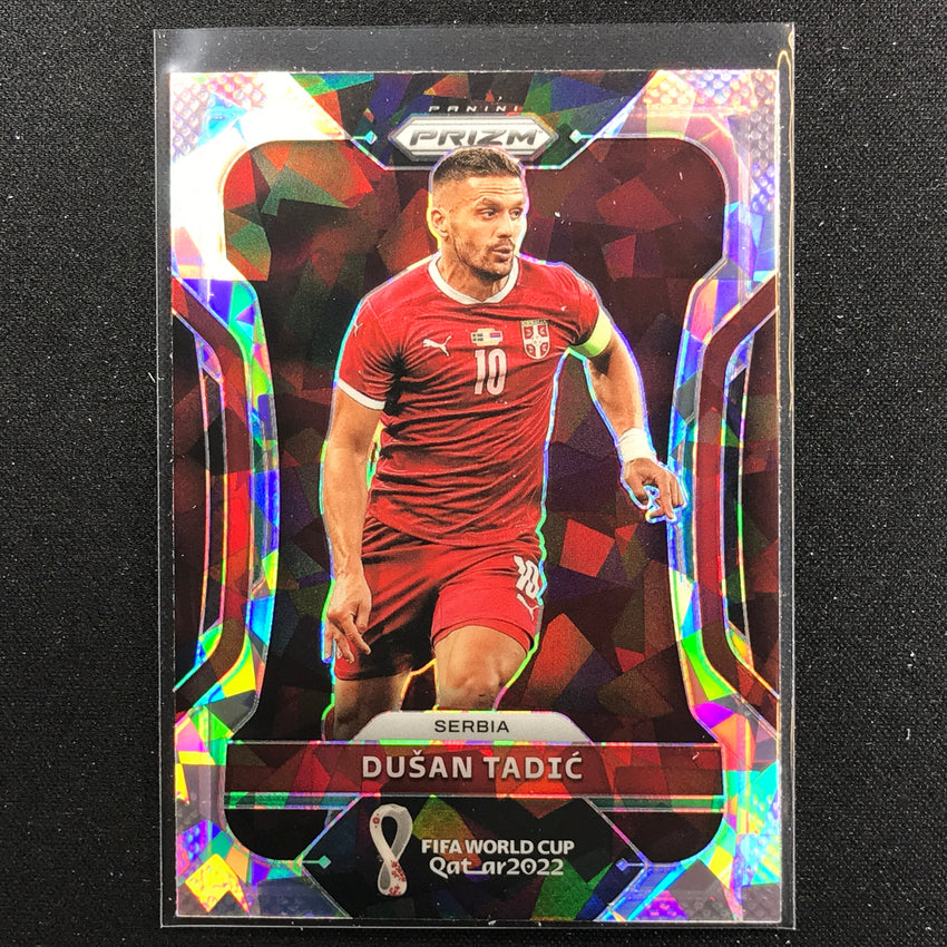 2022 Prizm Fifa World Cup Qatar Dusan Tadic Cracked Ice No 254