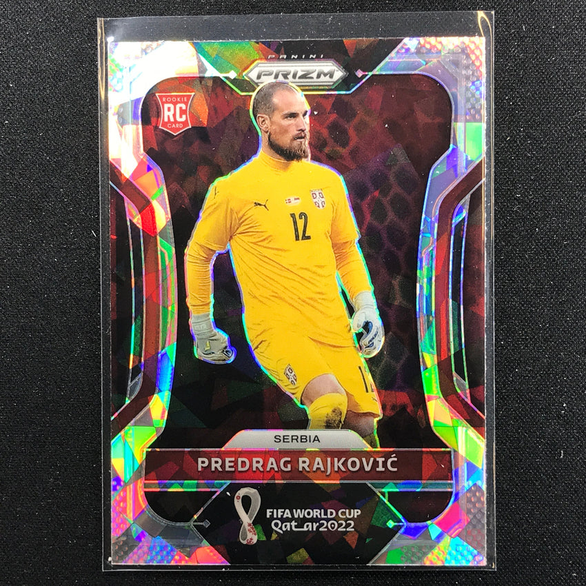 2022 Prizm FIFA World Cup Qatar PREDRAG RAJKOVIC Rookie Cracked Ice #258