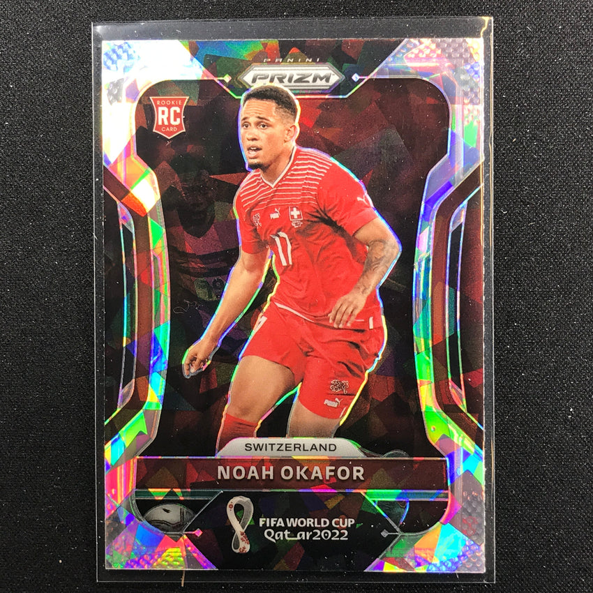 2022 Prizm Fifa World Cup Qatar Noah Okafor Rookie Cracked Ice No 268