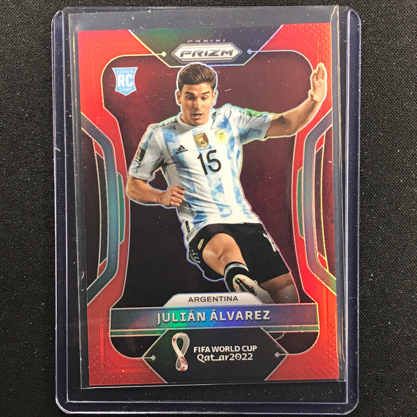 2022 Prizm FIFA World Cup Qatar JULIAN ALVAREZ Rookie Red /399 #4