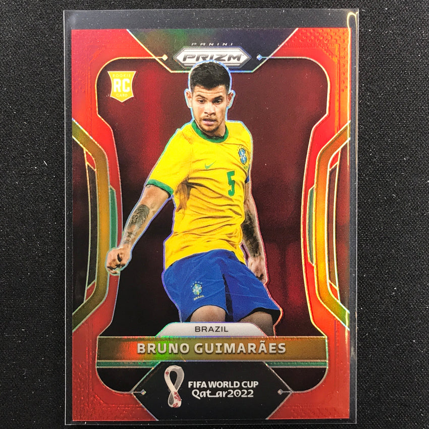 2022 Prizm Fifa World Cup Qatar Bruno Guimaraes Rookie Red /399 No 27