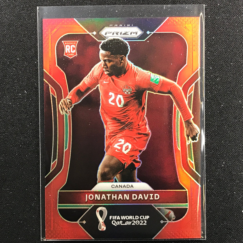 2022 Prizm FIFA World Cup Qatar JONATHAN DAVID Rookie Red /399 #49