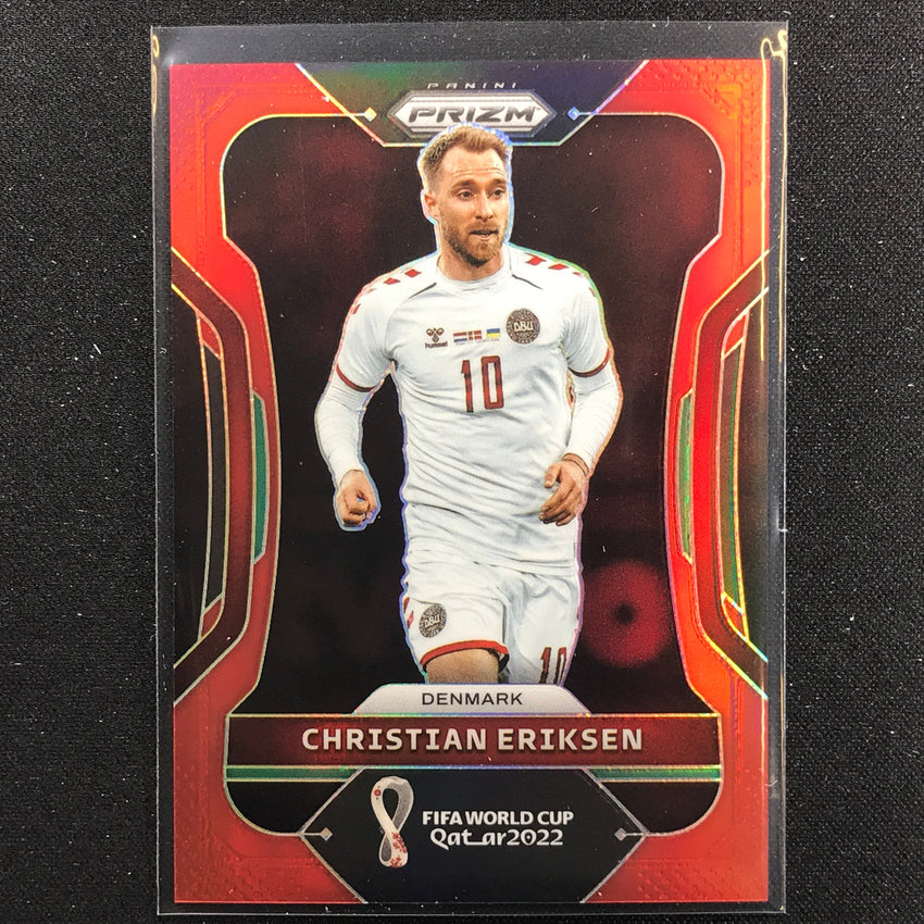 2022 Prizm FIFA World Cup Qatar CHRISTIAN ERIKSEN Red /399 #67