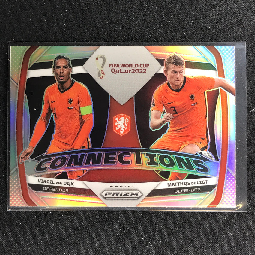 2022 Prizm FIFA World Cup Qatar DE LIGT VIRGIL VAN DIJK Connections Silver #3