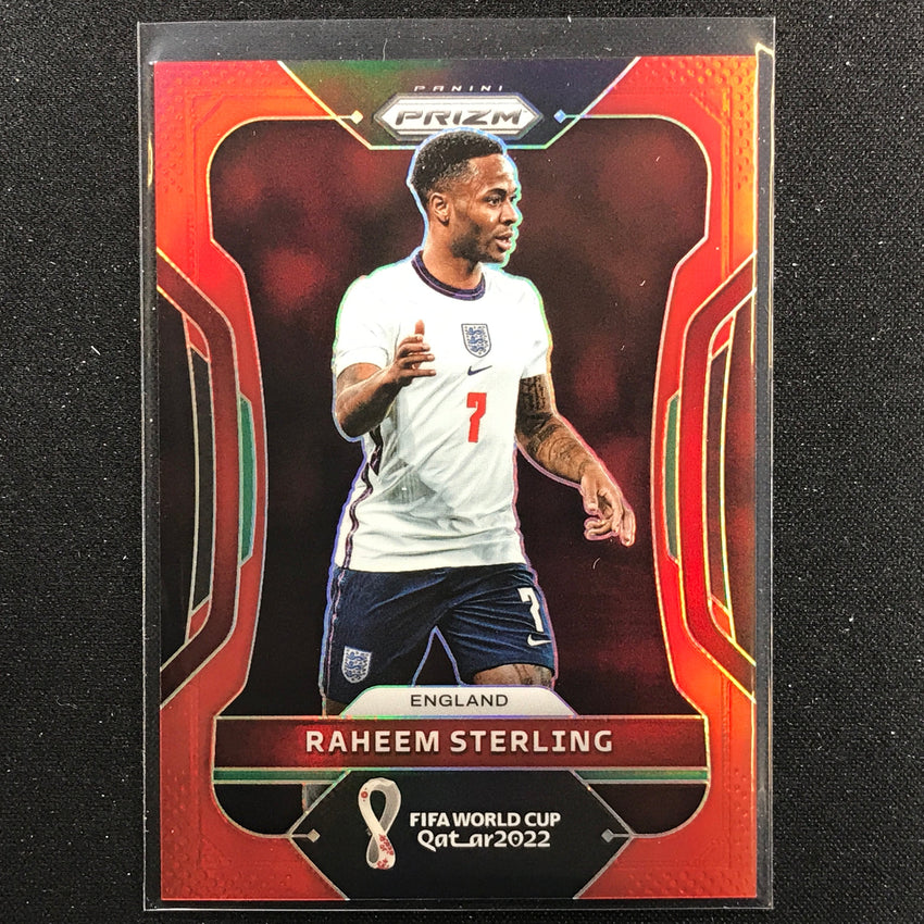2022 Prizm FIFA World Cup Qatar RAHEEM STERLING Red /399 #94