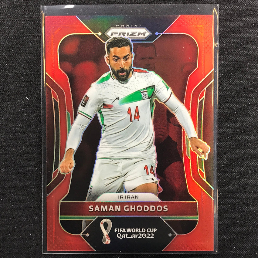 2022 Prizm FIFA World Cup Qatar SAMAN GHODDOS Red /399 #124