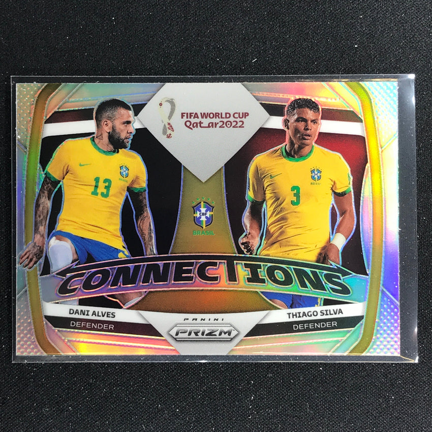 2022 Prizm FIFA World Cup Qatar DANI ALVES THIAGO SILVA Connections Silver #6
