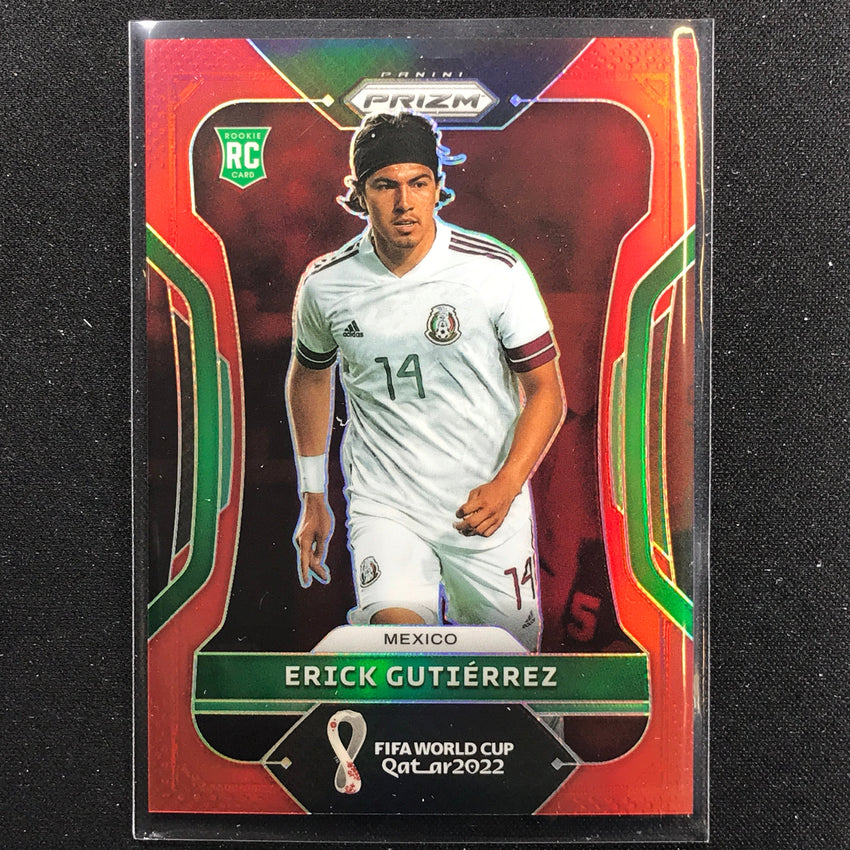 2022 Prizm FIFA World Cup Qatar ERICK GUTIERREZ Rookie Red /399 #150