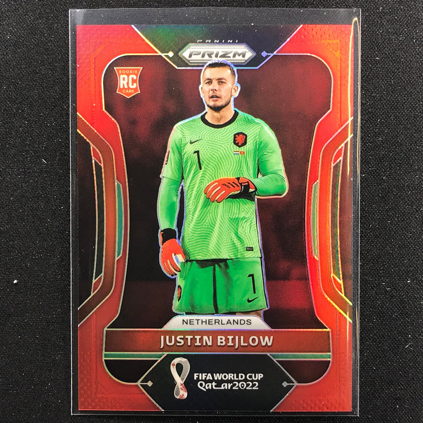 2022 Prizm FIFA World Cup Qatar JUSTIN BIJLOW Rookie Red /399 #157