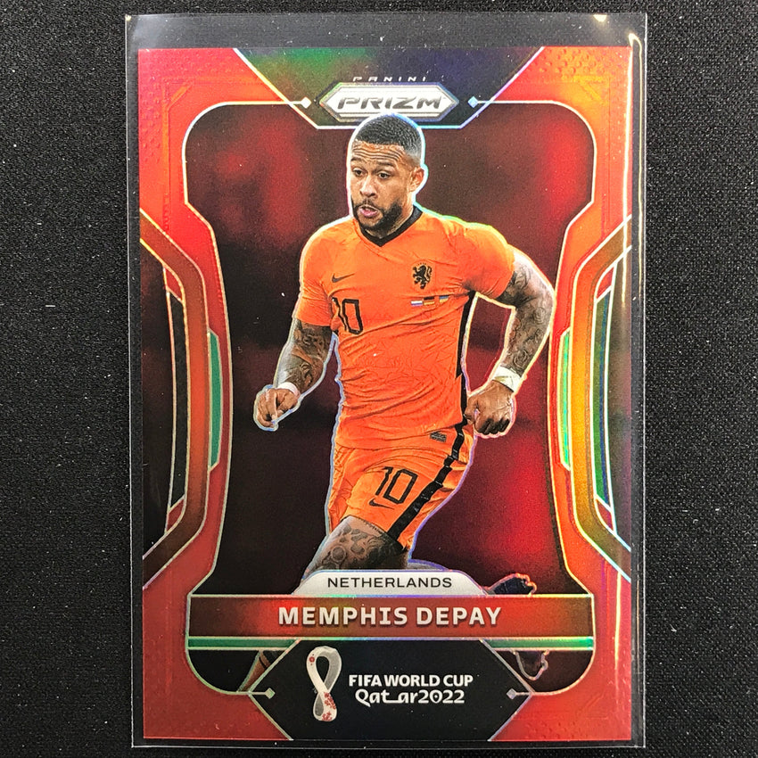 2022 Prizm FIFA World Cup Qatar MEMPHIS DEPAY Red /399 #159