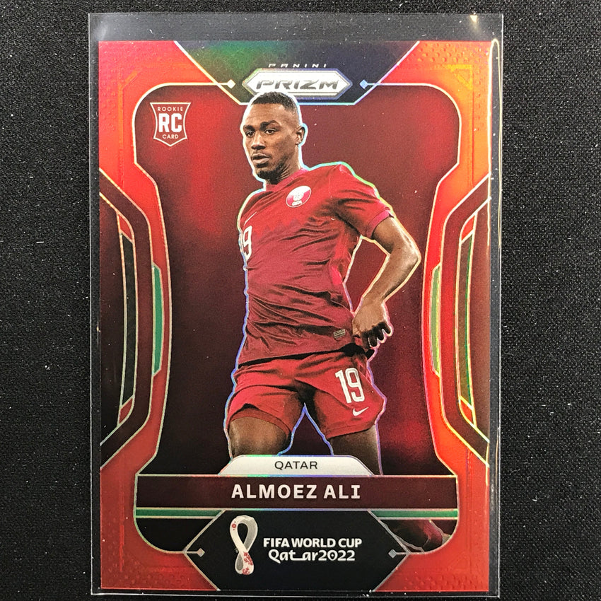 2022 Prizm FIFA World Cup Qatar ALMOEZ ALI Rookie Red /399 #187