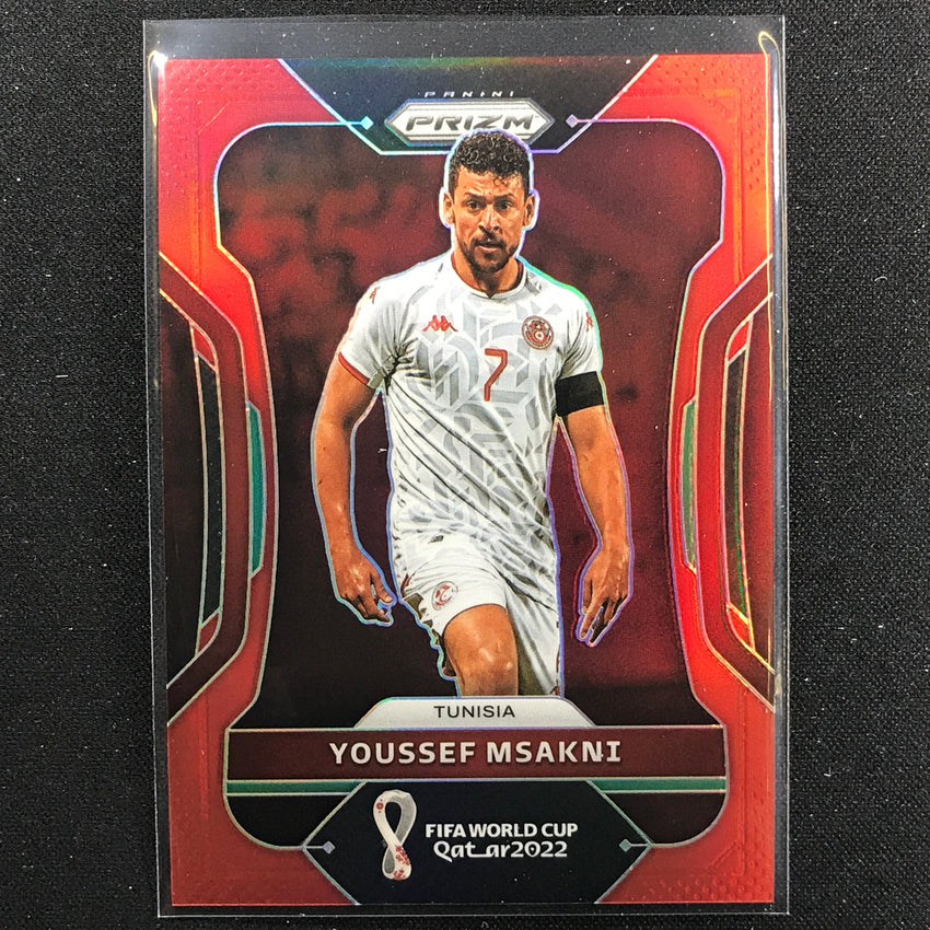 2022 Prizm FIFA World Cup Qatar YOUSSEF MSAKNI Red /399 #198