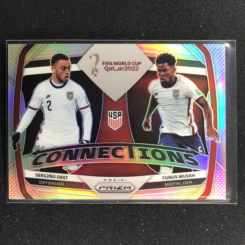 2022 Prizm Fifa World Cup Qatar Sergino Dest Yunus Musah Connections Silver No 14