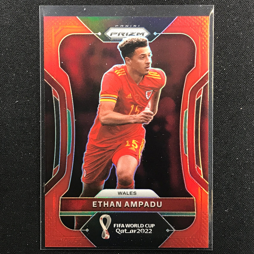 2022 Prizm FIFA World Cup Qatar ETHAN AMPADU Red /399 #297