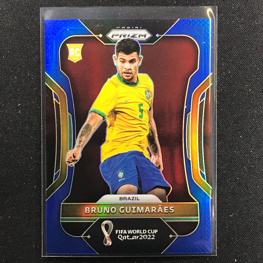 2022 Prizm Fifa World Cup Qatar Bruno Guimaraes Rookie Blue /299 No 27