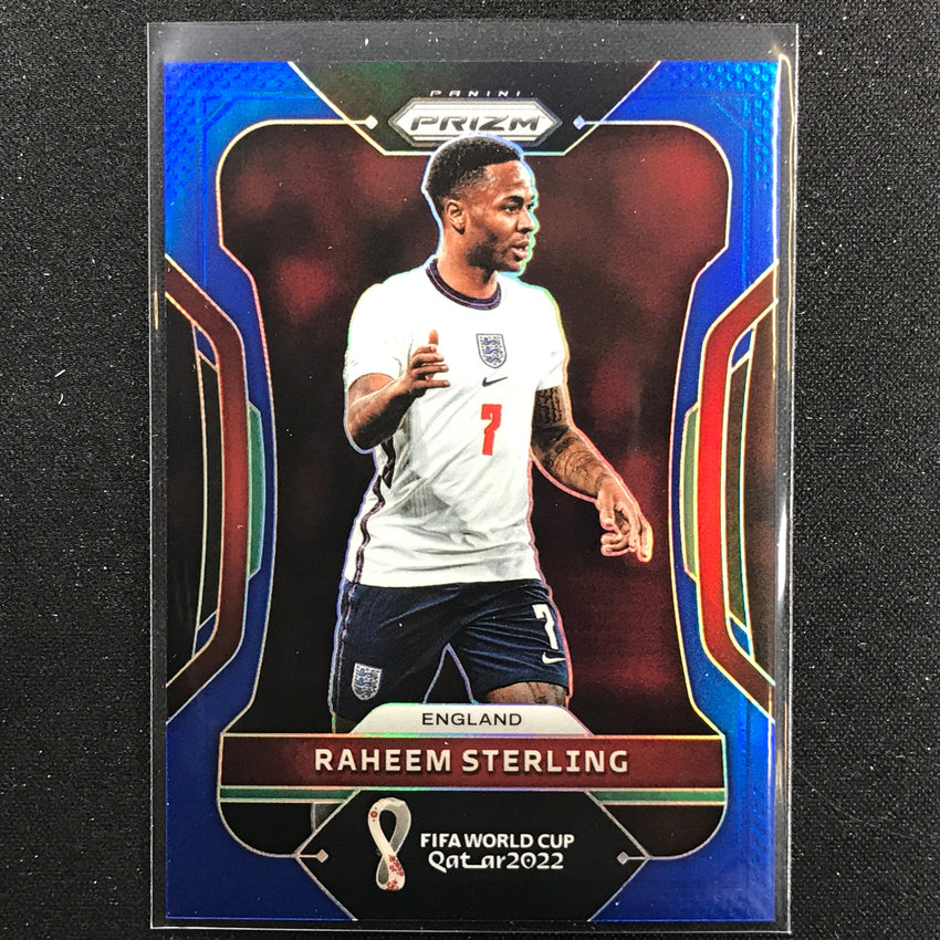 2022 Prizm FIFA World Cup Qatar RAHEEM STERLING Blue /299 #94
