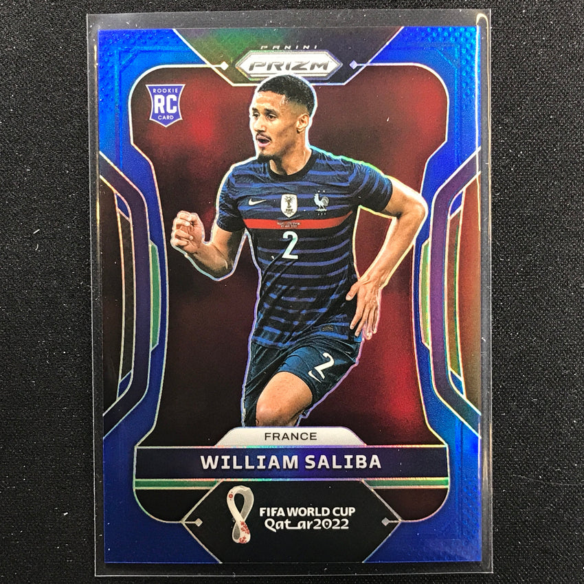 2022 Prizm Fifa World Cup Qatar William Saliba Rookie Blue /299 No 106