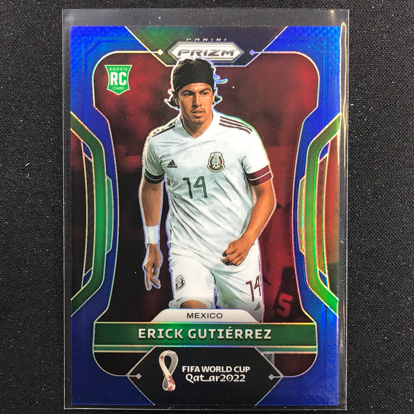 2022 Prizm FIFA World Cup Qatar ERICK GUTIERREZ Rookie Blue /299 #150
