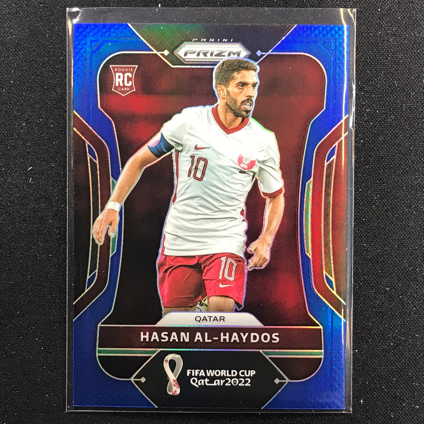 2022 Prizm FIFA World Cup Qatar HASAN AL-HAYDOS Rookie Blue /299 #188
