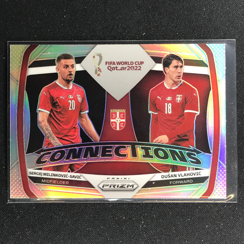 2022 Prizm FIFA World Cup Qatar VLAHOVIC MILINKOVIC-SAVIC Connections Silver #30