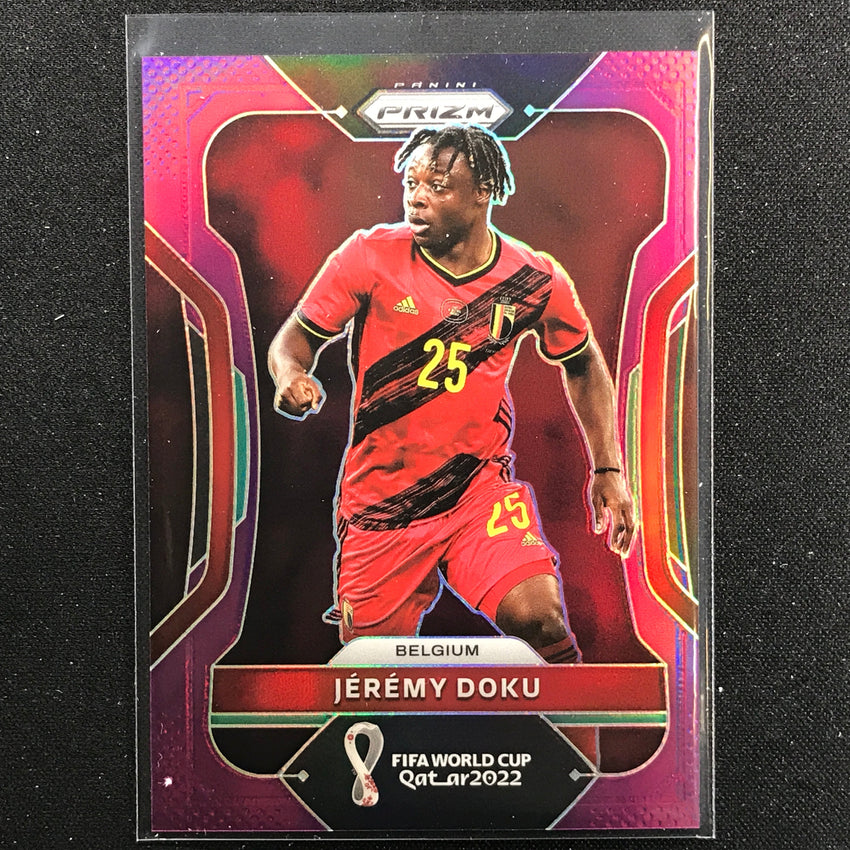 2022 Prizm Fifa World Cup Qatar Jeremy Doku Purple 47/199 No 18