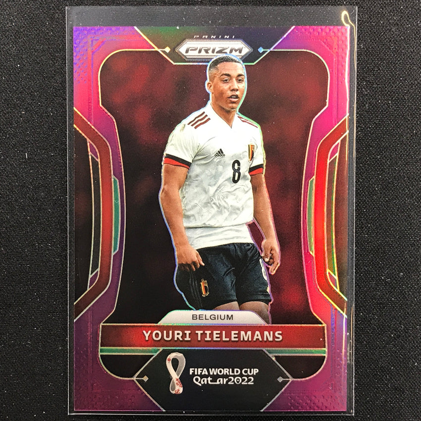 2022 Prizm FIFA World Cup Qatar YOURI TIELEMANS Purple 3/199 #24