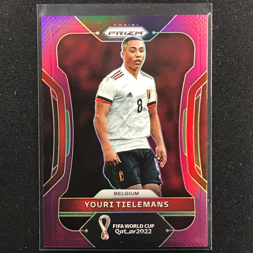 2022 Prizm FIFA World Cup Qatar YOURI TIELEMANS Purple 68/199 #24