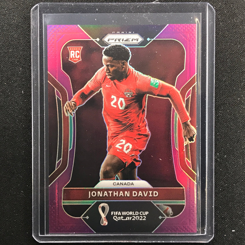 2022 Prizm Fifa World Cup Qatar Jonathan David Rookie Purple 1/199 No 49