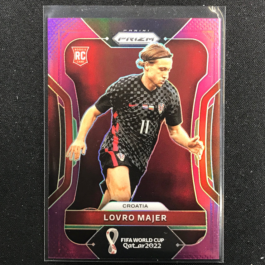 2022 Prizm FIFA World Cup Qatar LOVRO MAJER Rookie Purple 195/199 #60