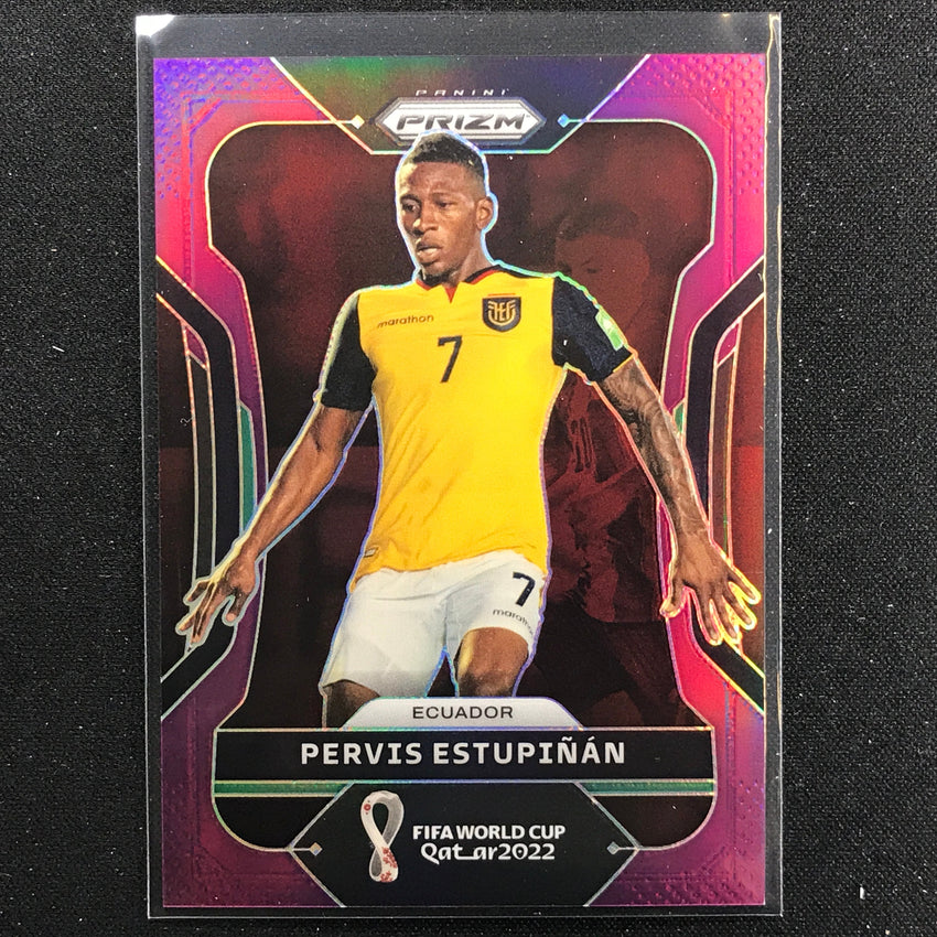 2022 Prizm FIFA World Cup Qatar PERVIS ESTUPINAN Purple 126/199 #82