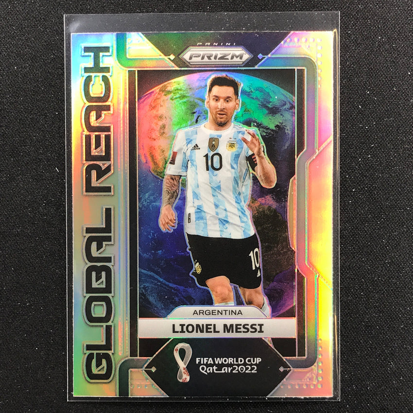 2022 Prizm Fifa World Cup Qatar Lionel Messi Global Reach Silver No 10