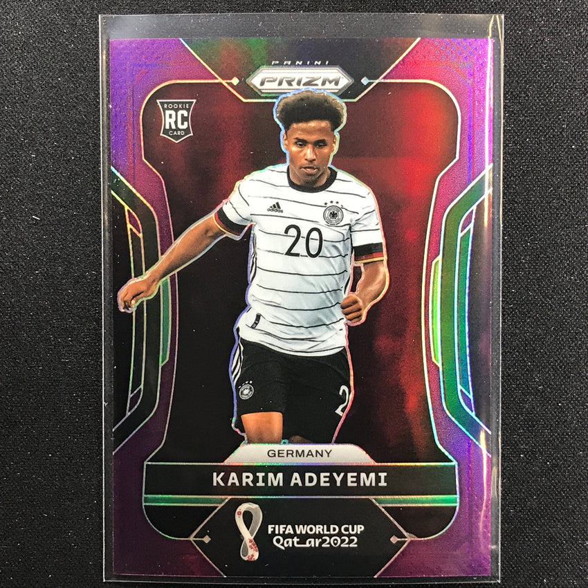 2022 Prizm FIFA World Cup Qatar KARIM ADEYEMI Rookie Purple 11/199 #111