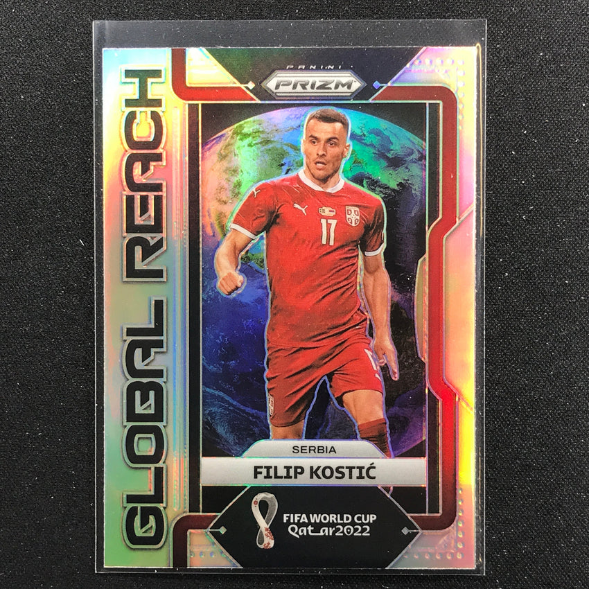 2022 Prizm Fifa World Cup Qatar Filip Kostic Global Reach Silver No 13