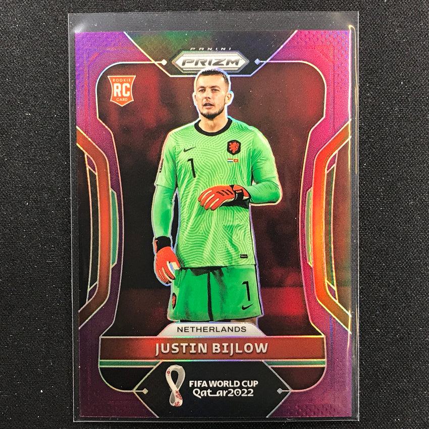 2022 Prizm FIFA World Cup Qatar JUSTIN BIJLOW Rookie Purple 44/199 #157