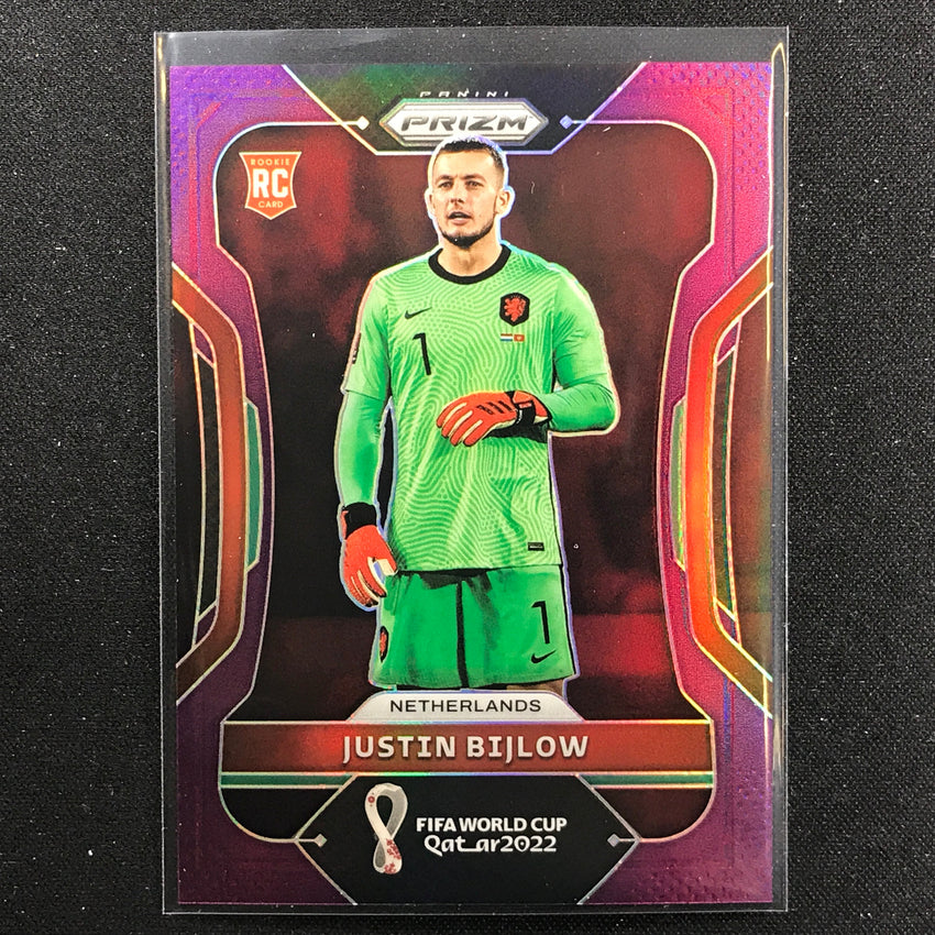 2022 Prizm FIFA World Cup Qatar JUSTIN BIJLOW Rookie Purple 185/199 #157